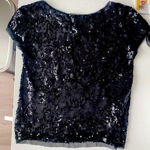 Black sequins top